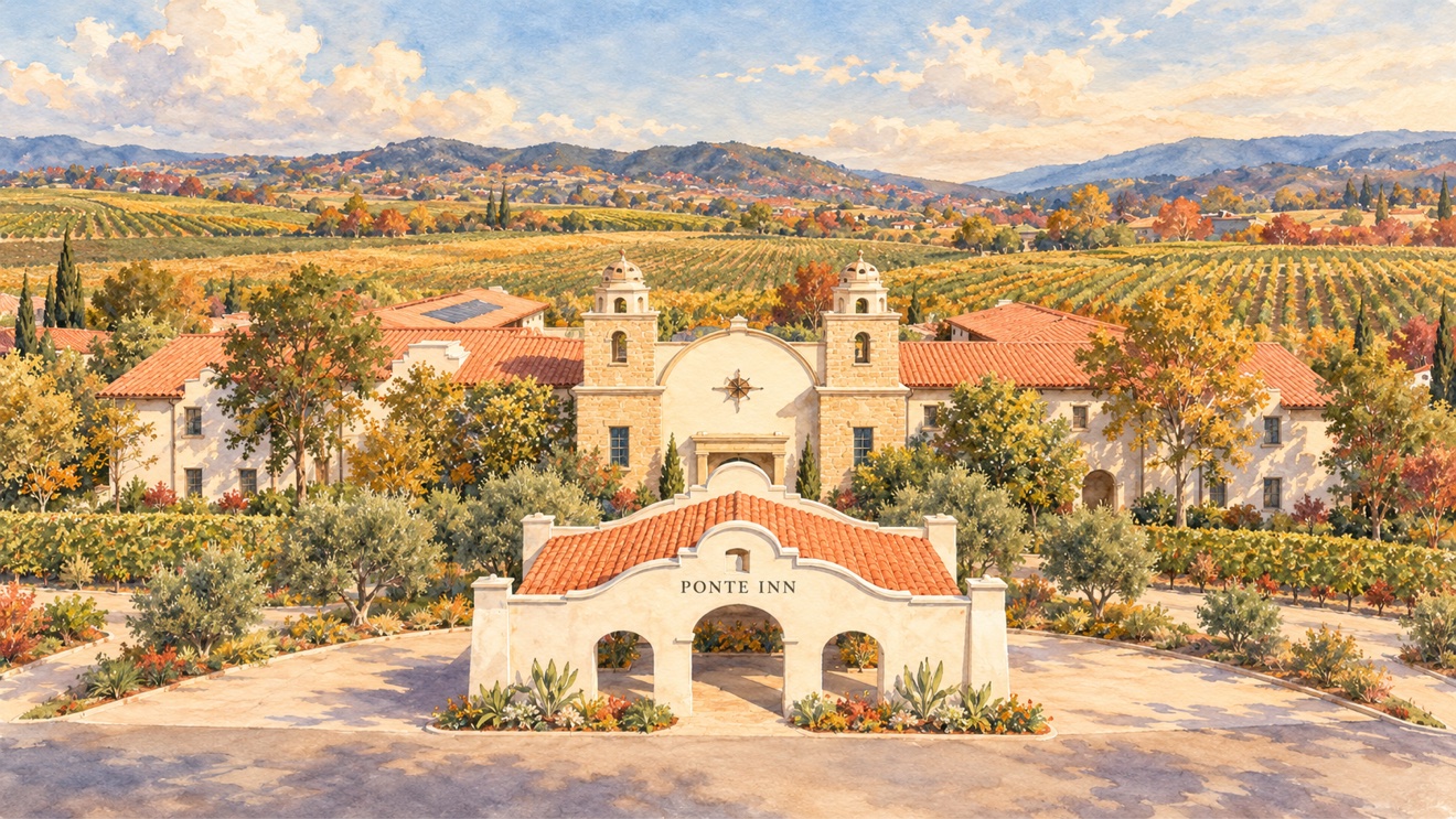 Watercolor of the Ponte Inn